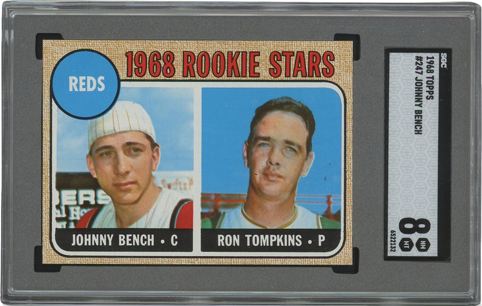 1968 Topps #247 Johnny Bench Rookie – SGC NM/MT 8