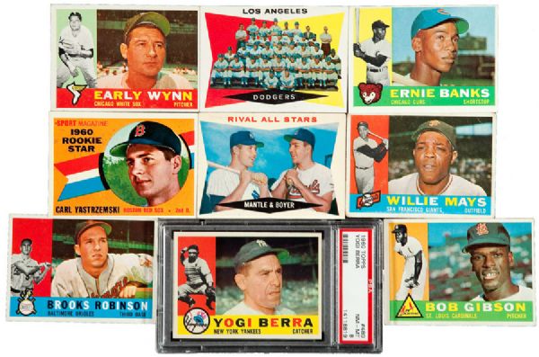 1960 TOPPS PARTIALLY PSA GRADED COMPLETE SET