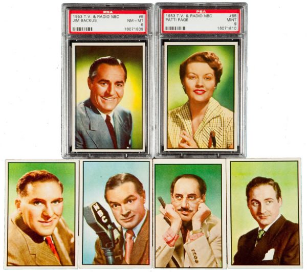 1953 BOWMAN NBC TV AND RADIO STARS LOT OF 39 DIFFERENT PLUS MORE