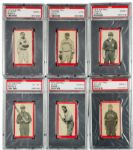 1910 T210 OLD MILL PSA GRADED LOT OF 13 (NINE ARE 1/1)