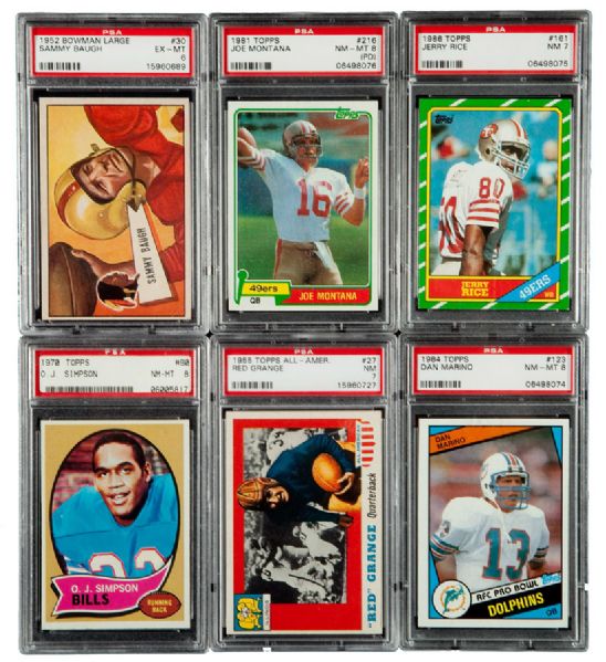 1950S THROUGH 1980S FOOTBALL CARD LOT OF 340+ WITH MANY ROOKIES, HALL OF FAMERS AND STARS