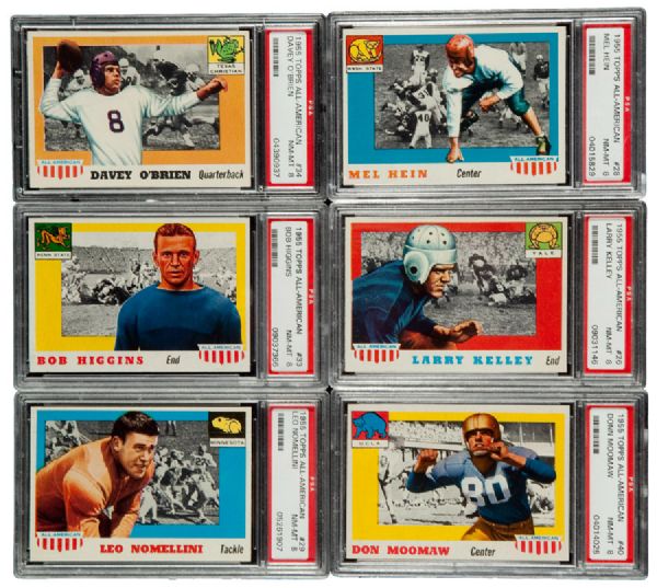 1955 TOPPS ALL-AMERICAN FOOTBALL NM-MT PSA 8 PARTIAL SET (50/100)