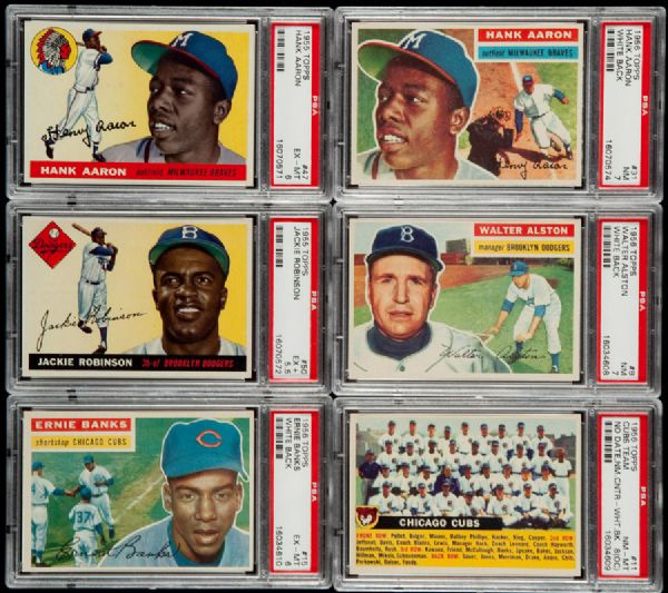 1955 AND 1956 TOPPS CHILDHOOD BASEBALL CARD LOT OF 91 DIFFERENT