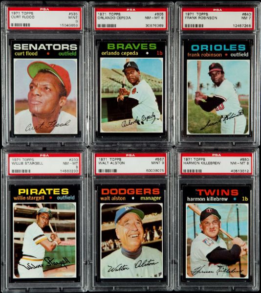 1971 TOPPS PARTIALLY PSA GRADED COMPLETE SET