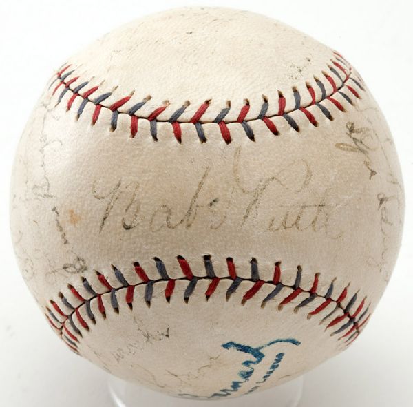 1929 NEW YORK YANKEES TEAM SIGNED BASEBALL