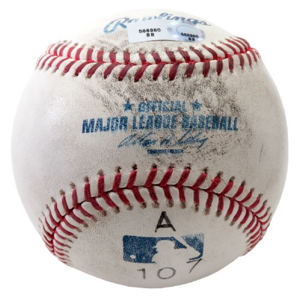 BASEBALL HIT BY ALEX RODRIGUEZ FOR HIS 500TH CAREER HOME RUN