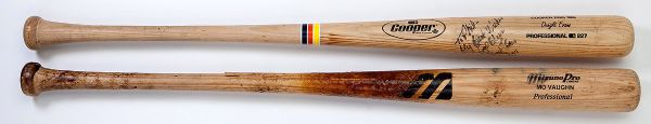 DWIGHT EVANS AND MO VAUGHN GAME USED BATS