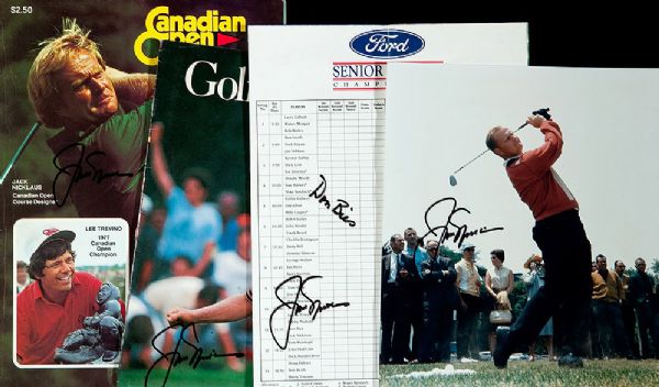 FOUR AUTOGRAPHED JACK NICKLAUS ITEMS