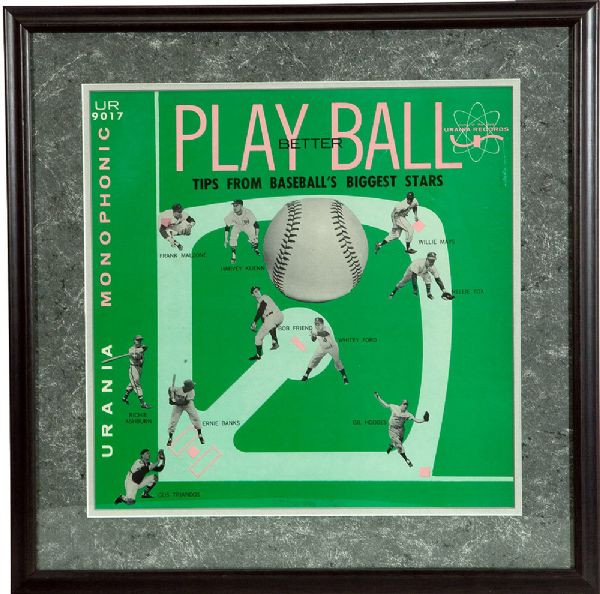 1959 "PLAY BALL BETTER" ALBUM FROM URANIA RECORDS PICTURING MANY HALL OF FAMERS