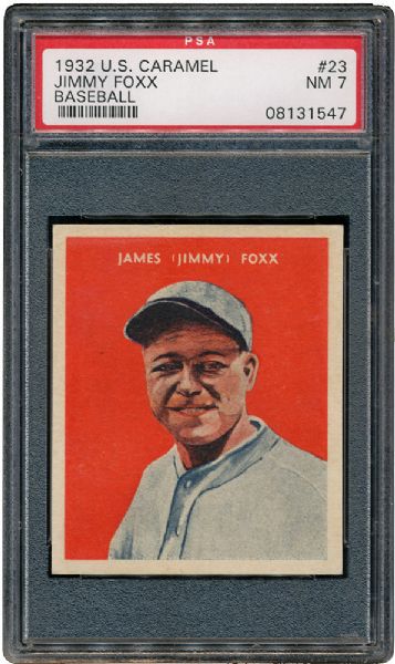 1932 R328 US CARAMEL #23 JIMMY FOXX NM PSA 7