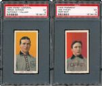 1909-11 T206 FRANK CHANCE (PORTRAIT, YELLOW BACKGROUND) AND JOE TINKER (PORTRAIT) - BOTH EX PSA 5