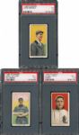 1909-11 T206 EX PSA 5 OR BETTER LOT OF 3 SOUTHERN LEAGUES - BASTIAN, HOWARD, AND SIETZ