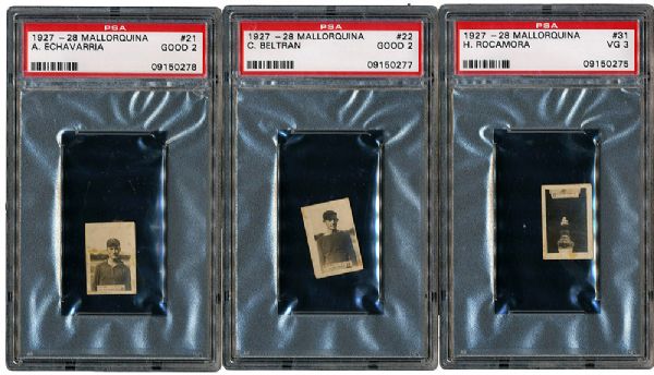 1927-28 MALLORQUINA CARAMELS CUBAN LEAGUE PSA GRADED LOT OF 6 (ONLY ONES EVER GRADED)
