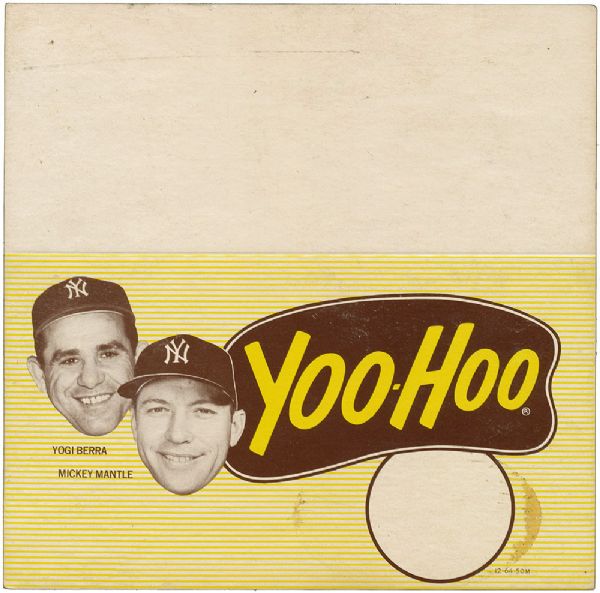 1959 YOO-HOO COUNTER DISPLAY FEATURING MICKEY MANTLE AND YOGI BERRA