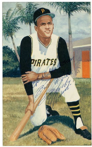 ROBERTO CLEMENTE SIGNED COLOR PICTURE