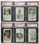 1922 E121 SERIES OF 120 AMERICAN CARAMEL PSA 4 - 5 GRADED LOT OF (12) DIFFERENT INCLUDING HARRY HOOPER AND RAY SCHALK