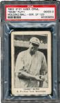 1922 E121 SERIES OF 120 AMERICAN CARAMEL "BABE" RUTH (HOLDING BALL) GD PSA 2