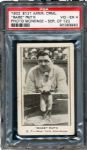1922 E121 SERIES OF 120 AMERICAN CARAMEL "BABE" RUTH (PHOTO MONTAGE) VG-EX PSA 4