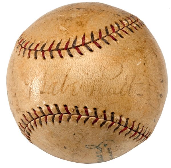 1930 NEW YORK YANKEES TEAM SIGNED BASEBALL