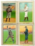 1910-11 T3 TURKEY RED CABINET LOT OF 25 (24 DIFFERENT) INCLUDING MATHEWSON