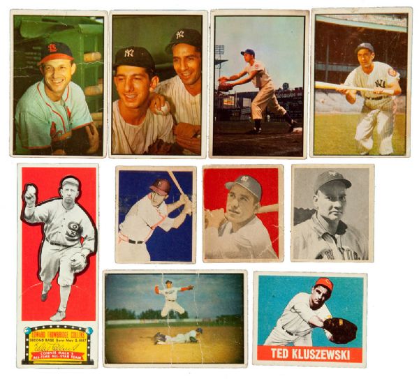 1948-55 BOWMAN, TOPPS. LEAF, ETC. LOT OF (345) CARDS