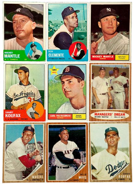 1960-63 TOPPS CHILDHOOD COLLECTION OF (966) CARDS 