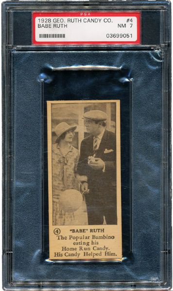 1928 GEORGE RUTH CANDY COMPANY #4 BABE RUTH "THE POPULAR BAMBINO" (1/1)