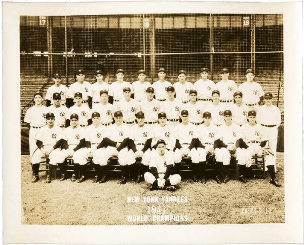 1941 and 1942 NEW YORK YANKEES TEAM FIRST GENERATION PHOTOS