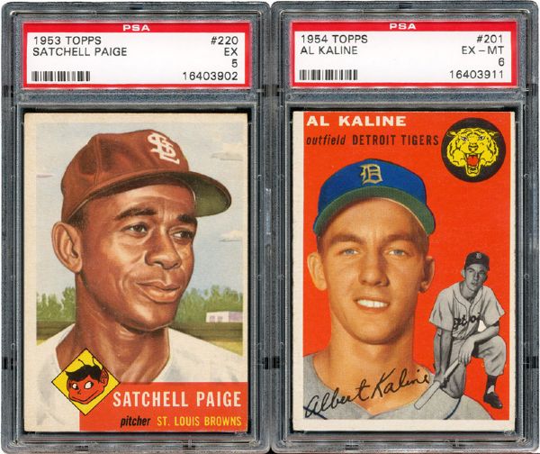 1953 & 1954 TOPPS BASEBALL COLLECTION OF SIX HALL OF FAMERS ALL PSA GRADED