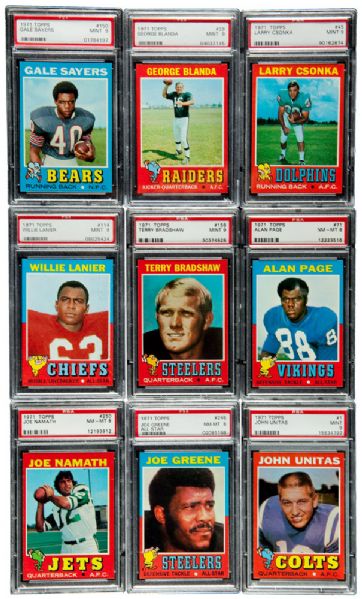 1971 TOPPS FOOTBALL COMPLETE SET - THE 2ND FINEST PSA GRADED SET OF ALL TIME