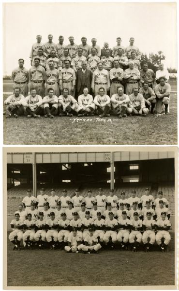 1932 AND 1951 NEW YORK YANKEE TEAM FIRST GENERATION PHOTOGRAPHS