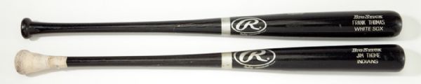 2002 FRANK THOMAS AND 2001 JIM THOME GAME USED BATS (2)