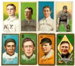 1909-11 T206 (24), 1911 T205 GOLD BORDER (13), 1912 T202 TRIPLE FOLDER (3) LOT OF 40 INCLUDING YOUNG, MCGRAW, TINKER (2)