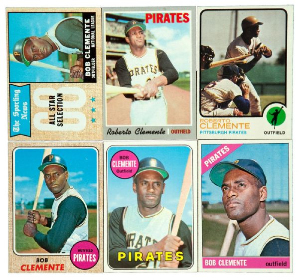 1966-1973 ROBERTO CLEMENTE LOT OF (8) CARDS