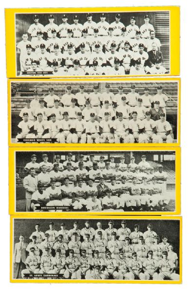 1951 TOPPS TEAMS UNDATED COMPLETE SET OF 9