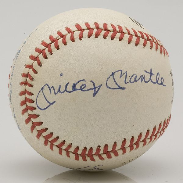 Mickey Mantle, Willie Mays and Duke Snider Autographed Baseball 