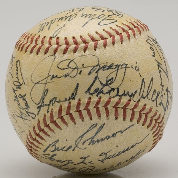 1948 New York Yankees Team Signed Baseball 