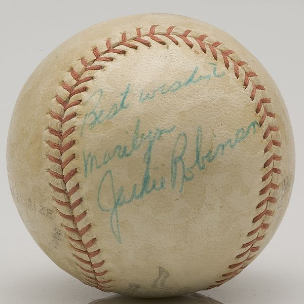 Jackie Robinson Inscribed Baseball 
