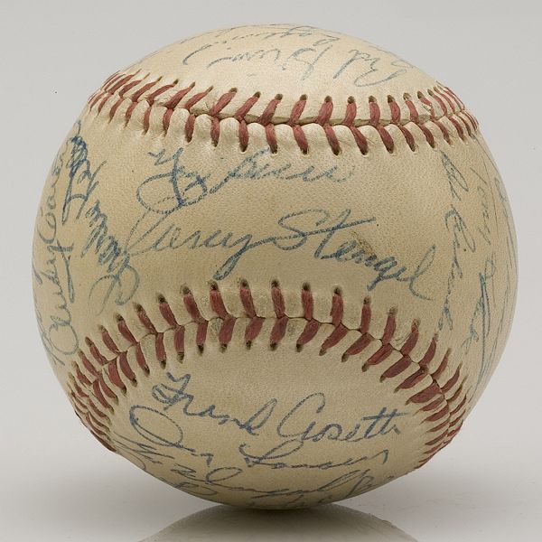 1957 American League Champion New York Yankees Team Signed Baseball  