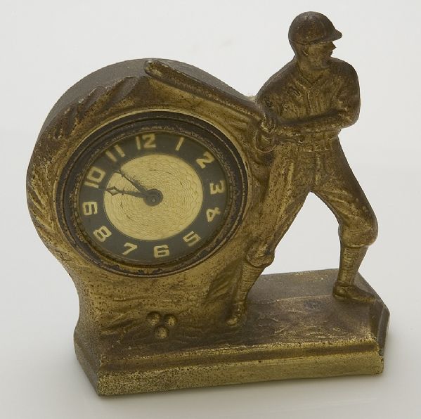 1910's Baseball Player Figural Clock  