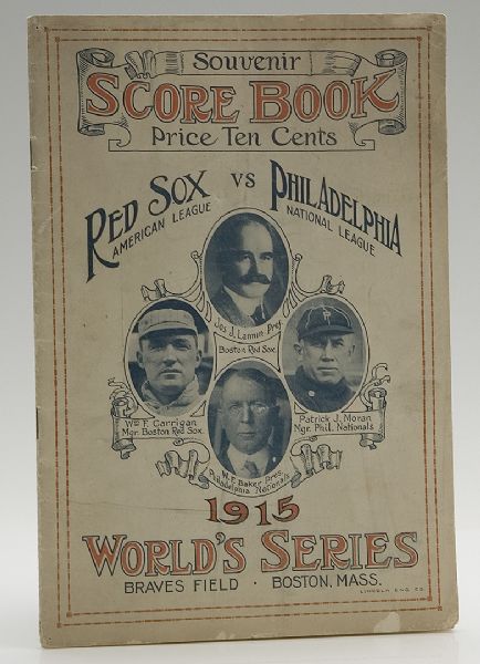 1915 World Series Program - Boston Red Sox vs Philadelphia Athletics  