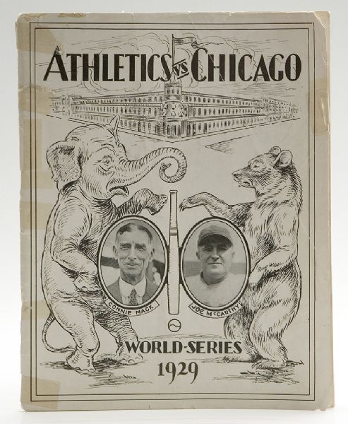 1929 Philadelphia Athletics v. Chicago Cubs World Series Program 
