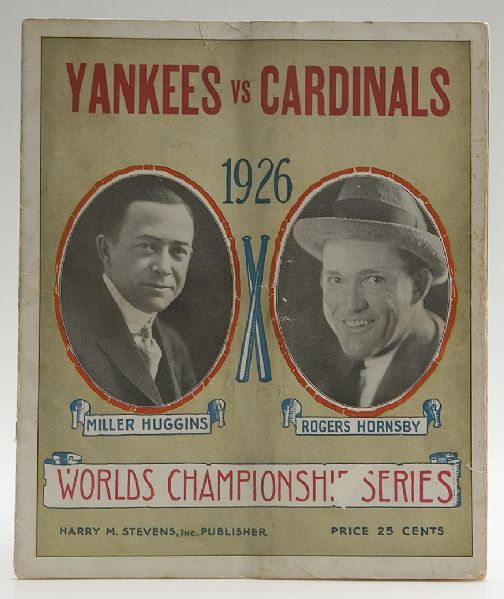 1926 New York Yankees v. St. Louis Cardinals World Series Program  