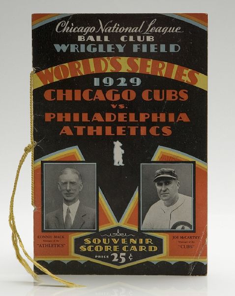 1929 Chicago Cubs v. Philadelphia Athletics World Series Program 