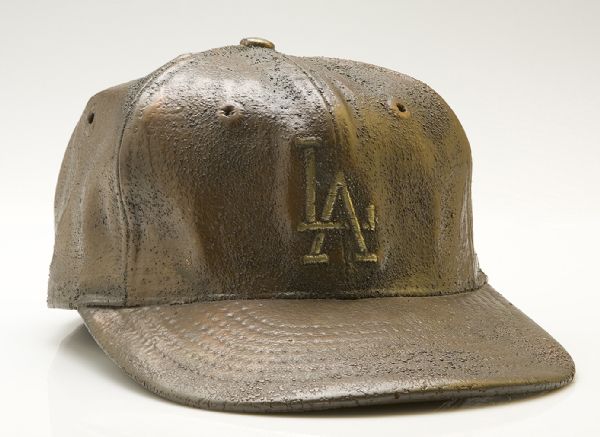 c.1958-60 Clem Labine LA Dodgers Bronzed Game Used Cap 