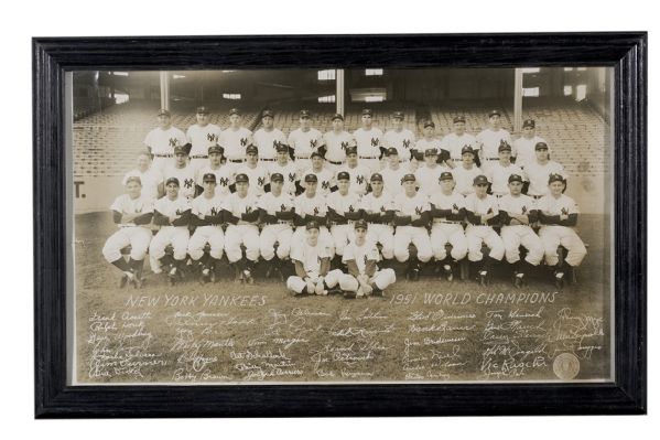 1951 New York Yankees World Champions Team Photo  