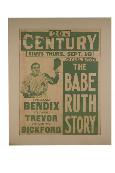 Pair of 1940's Babe Ruth Advertising Displays - "Babe Ruth Story" and Sinclair Oil 