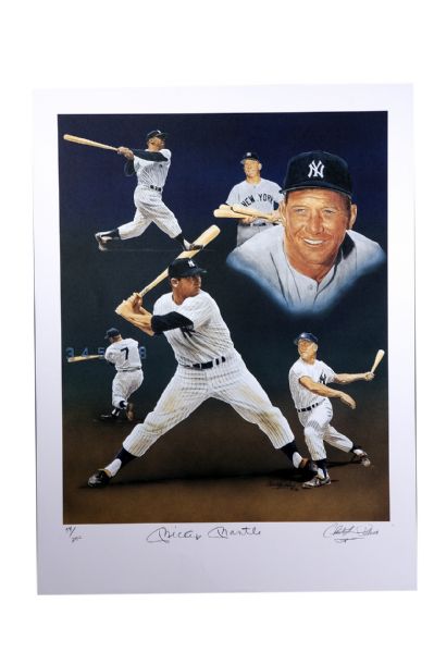 Lot of (9) Baseball Hall of Famer Autographed Lithographs   