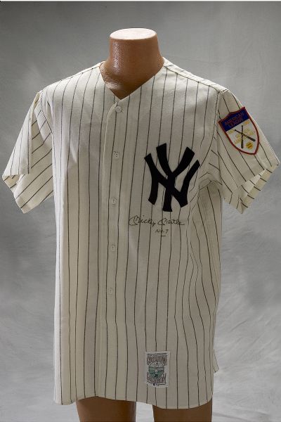 Mickey Mantle Signed 1951 Rookie Replica Jersey  