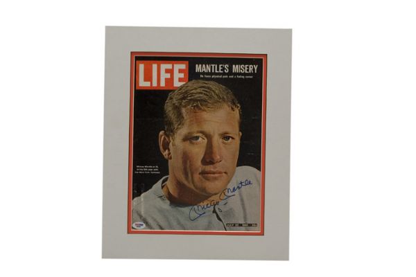 Mickey Mantle Signed 1965 Life Magazine  